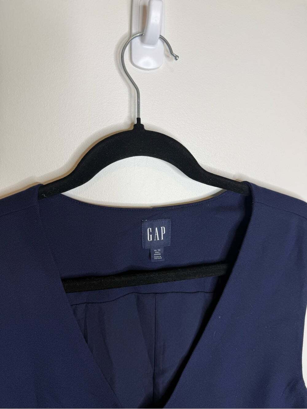 GAP Navy Blue Button-Front Vest size XL tall - Picture 4 of 7